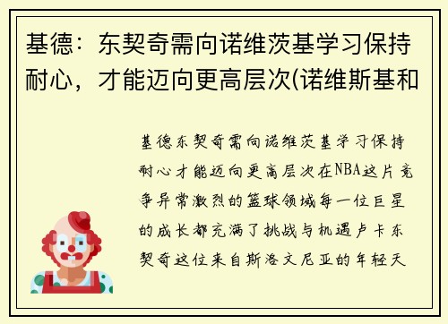 基德：东契奇需向诺维茨基学习保持耐心，才能迈向更高层次(诺维斯基和东契奇一起打过球吗)